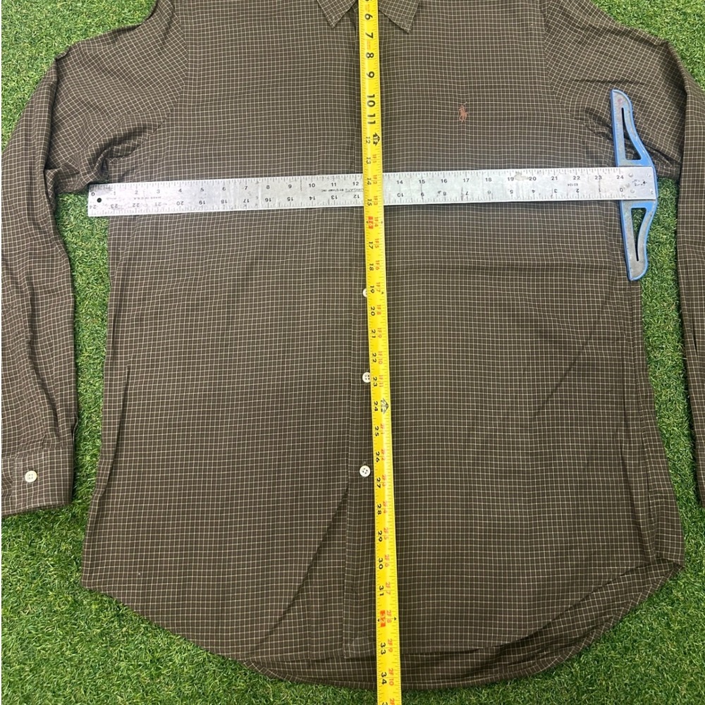 Polo Ralph Lauren Mens Brown Check Long Sleeve Button Down Shirt Classic Fit L - Picture 7 of 7
